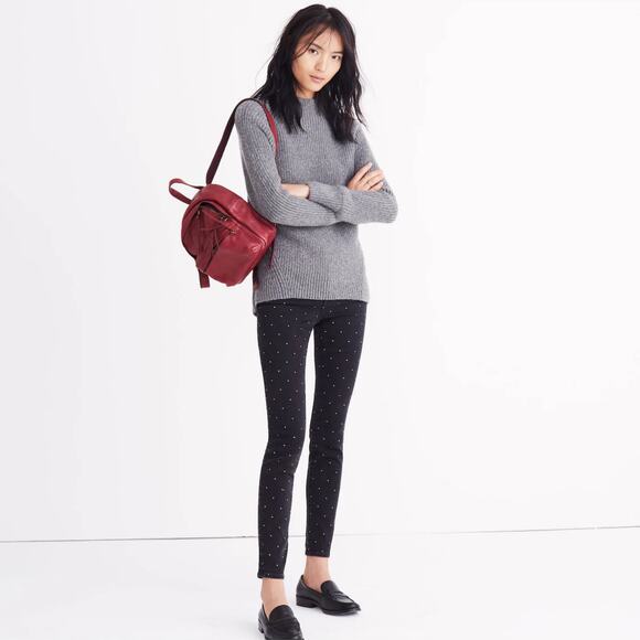 MADEWELL Sweater Womens Size XS Ribbed Knit Northfield Mockneck Winter Wool Soft - Picture 2 of 8